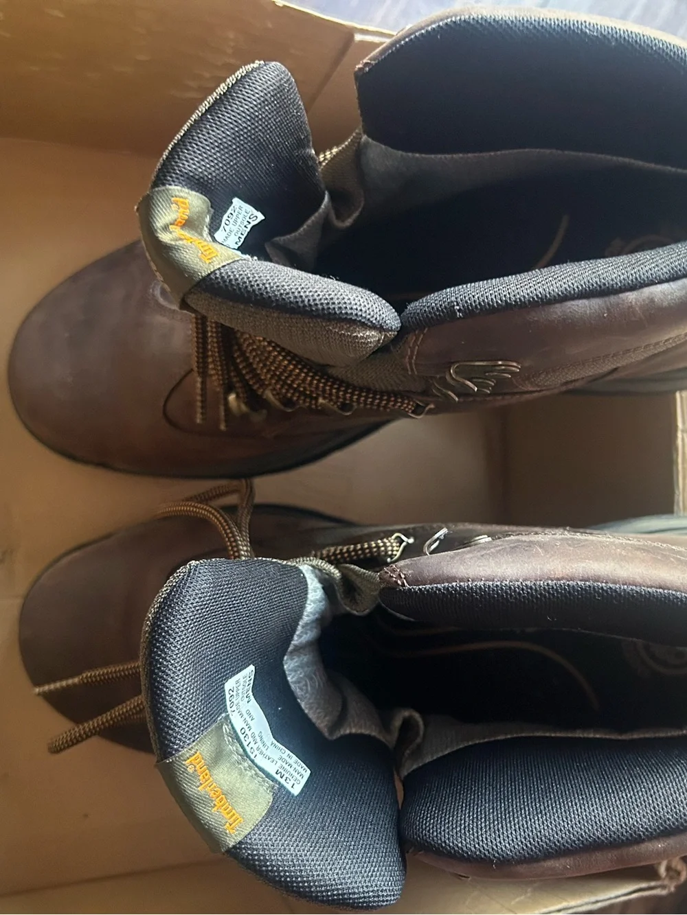 Timberland Brown Leather Men's Boat-Style Hiking Boot